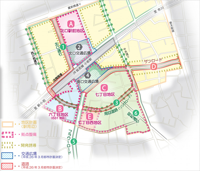 JR小岩駅周辺地区まちづくり基本計画2014より抜粋