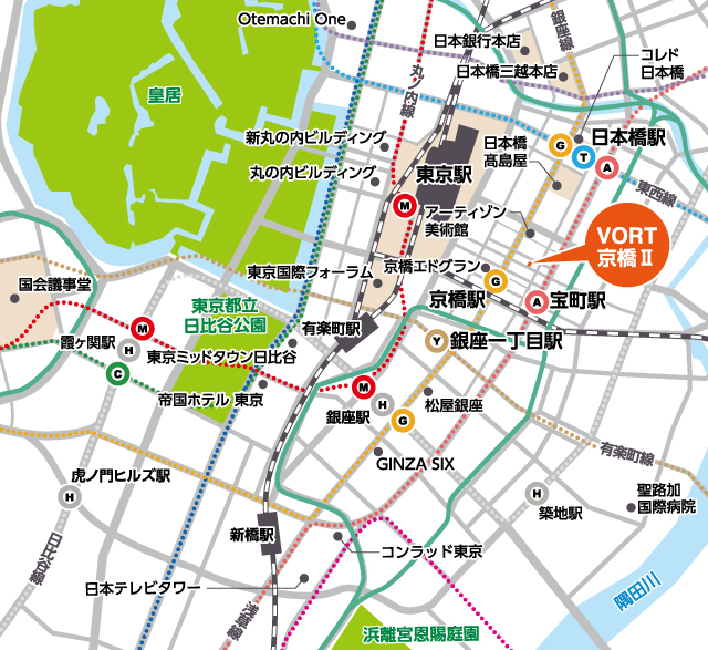 京橋エリア図