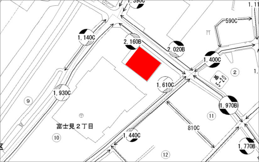 路線価図の例（拡大）