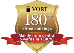 170+ VORT office buildings in prime areas of Tokyo