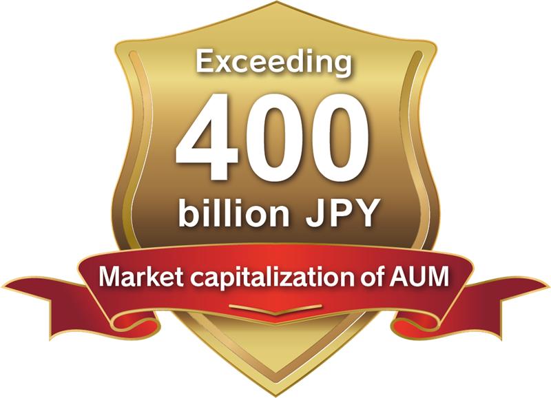Market capitalization of AUM exceeding 400 billion JPY