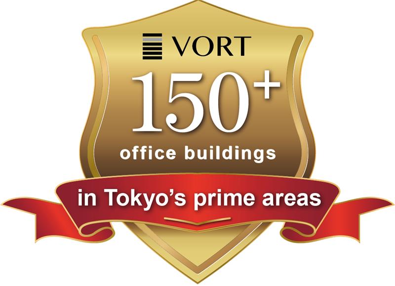 150+ VORT office buildings in prime areas of Tokyo